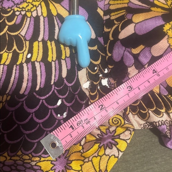 Vintage Loungewear by Danville Purple and Yellow psychedelic Floral Jumpsuit - Picture 5 of 17